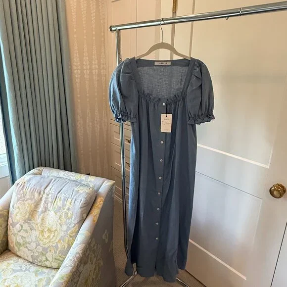Sleeper Atlanta Linen Dress in Dusty Blue (XS) is available for purchase on  au PAY Market - Imported Goods Online Store Co.Ltd. | au PAY Market -  Online Shopping Site